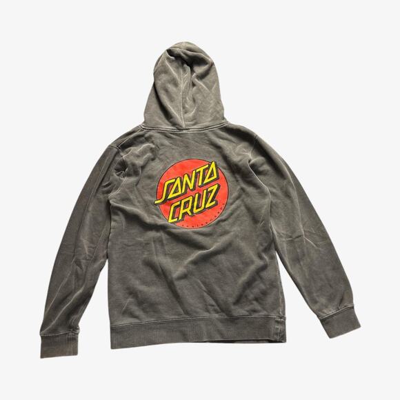 Grey "santa cruz" skateboards graphic grey hoodie sweatshirt - size small - Picture 5 of 8